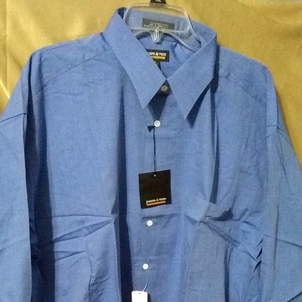 Joseph & Feiss business casual shirt blue button down long sleeve new